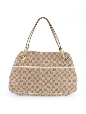 Gucci GG Canvas Leather Tote Shoulder Hand